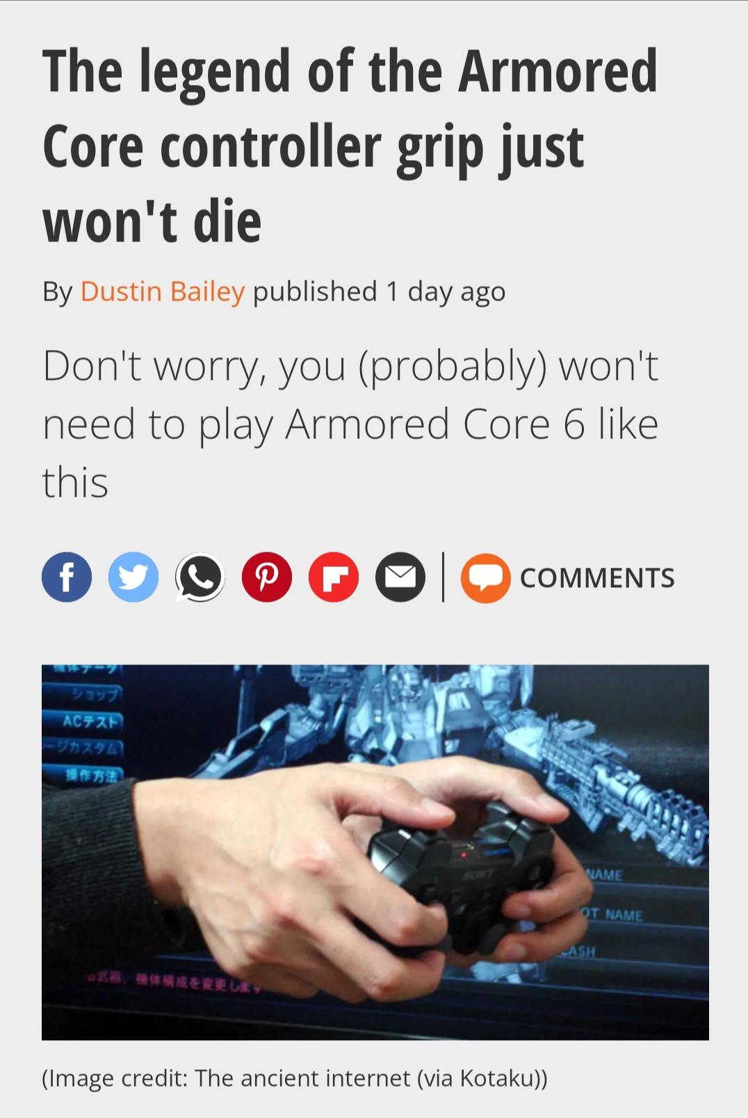 armored core grip