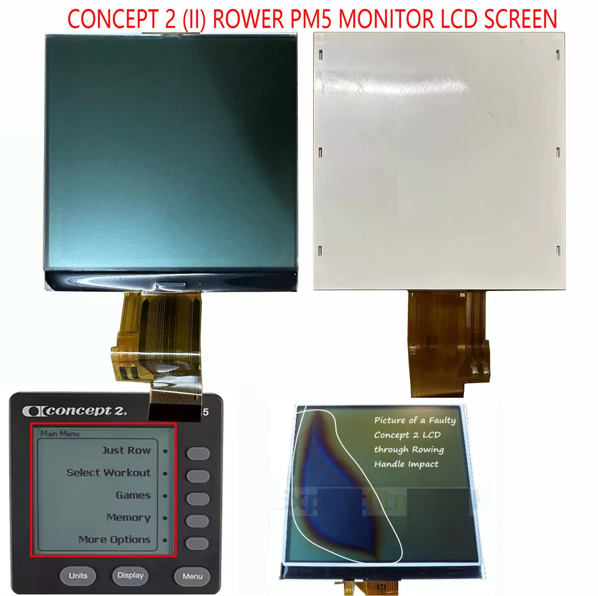 concept 2 replacement screen