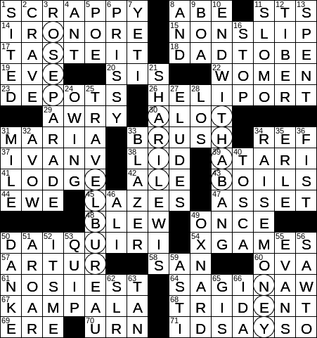 strong brown paper crossword clue