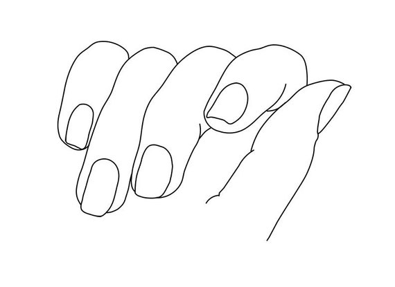 hand drawing nails