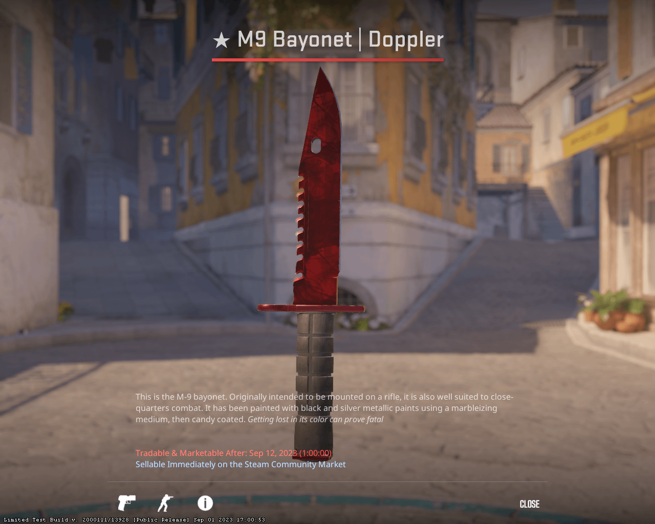 m9 bayonet doppler ruby