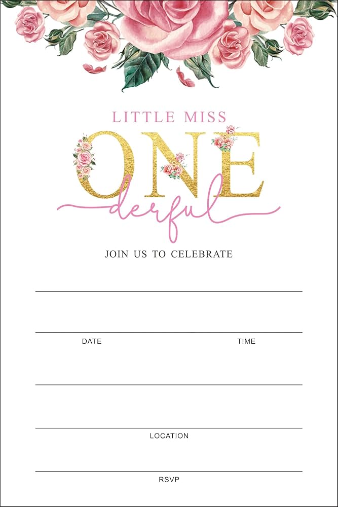 first birthday invitation