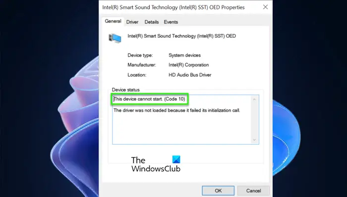 intel smart sound technology driver