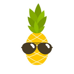 animated pineapple with sunglasses