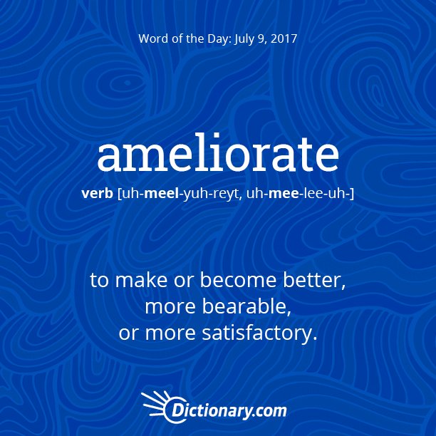 define ameliorated