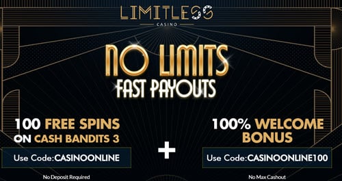 limitless casino 100 free chip