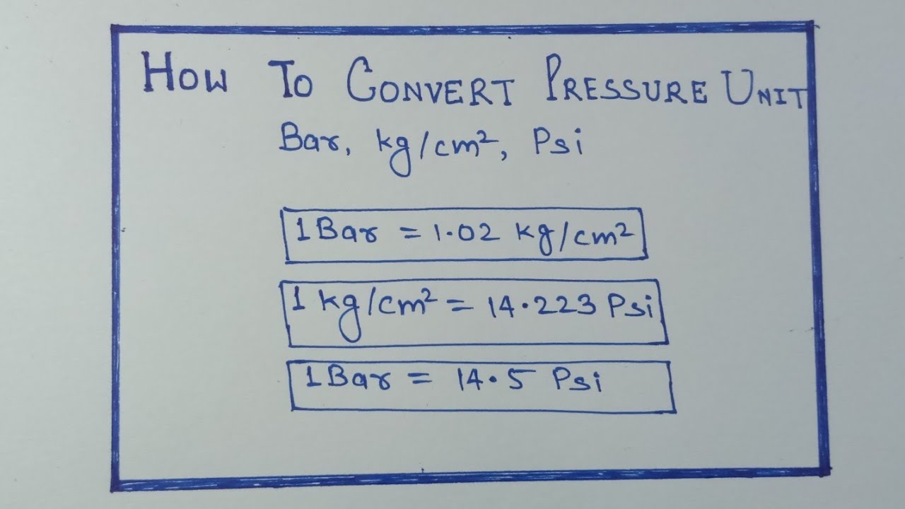 kg cm2 to psi