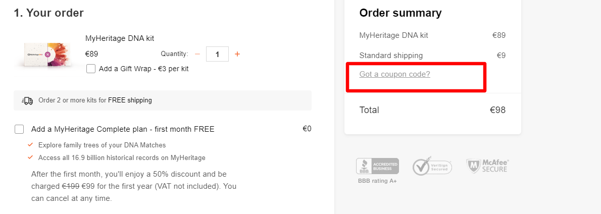 myheritage discount code