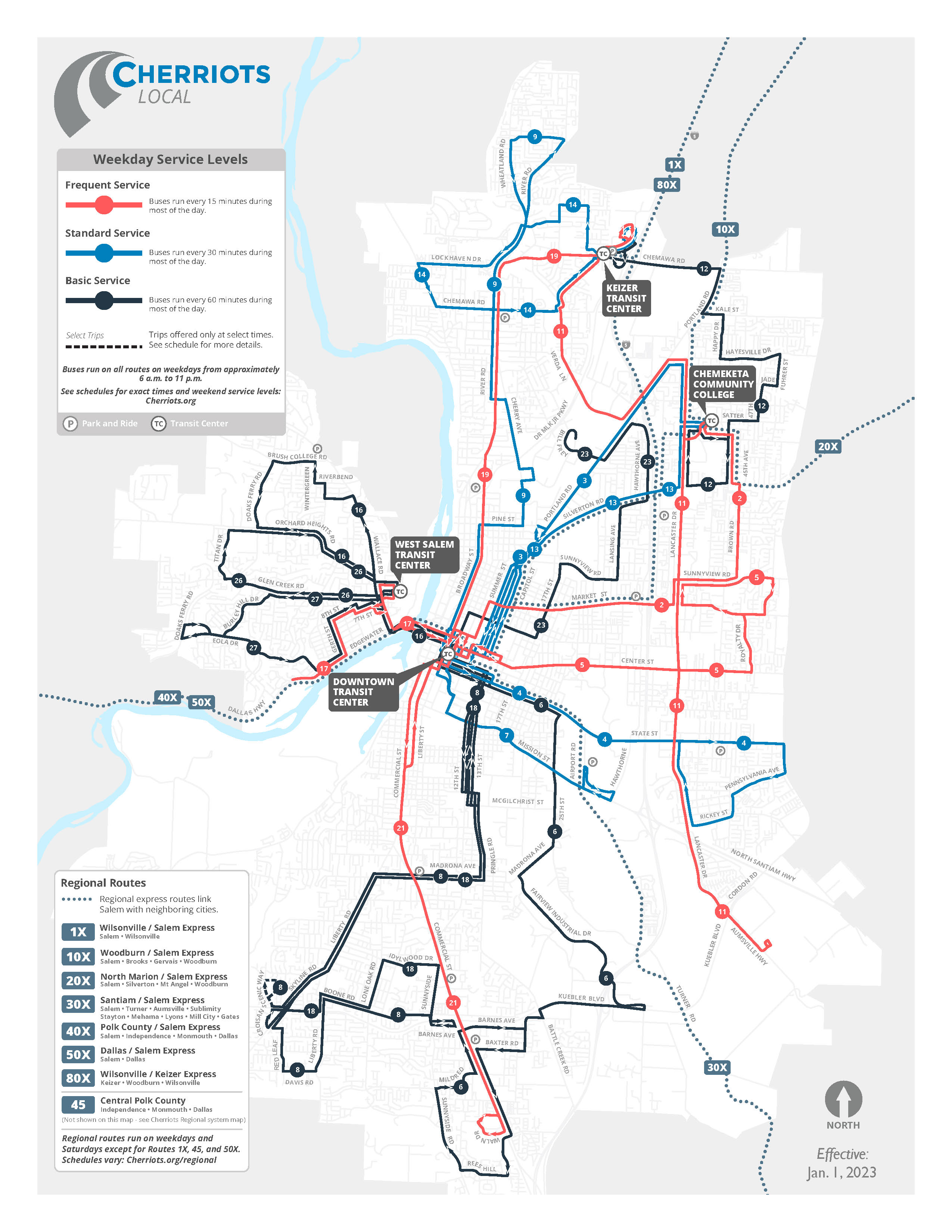 salem cherriots bus routes