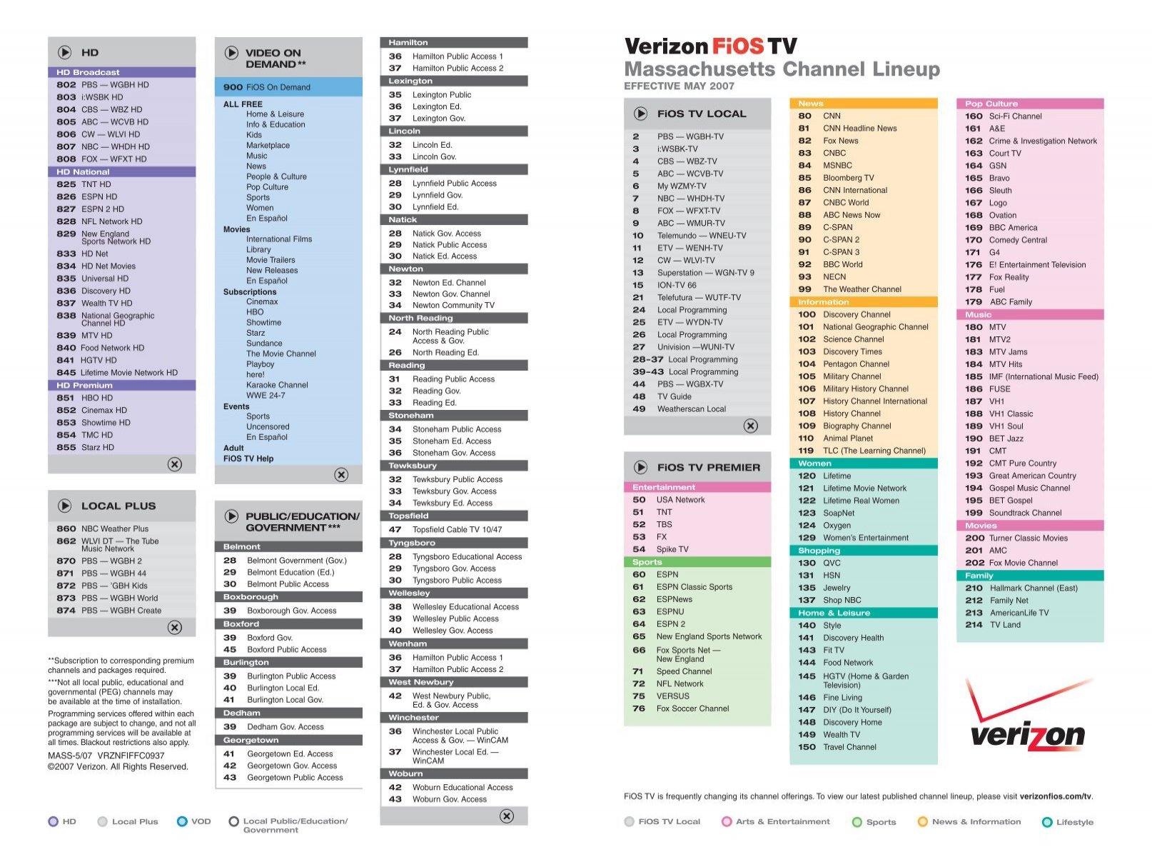 verizon discovery channel number