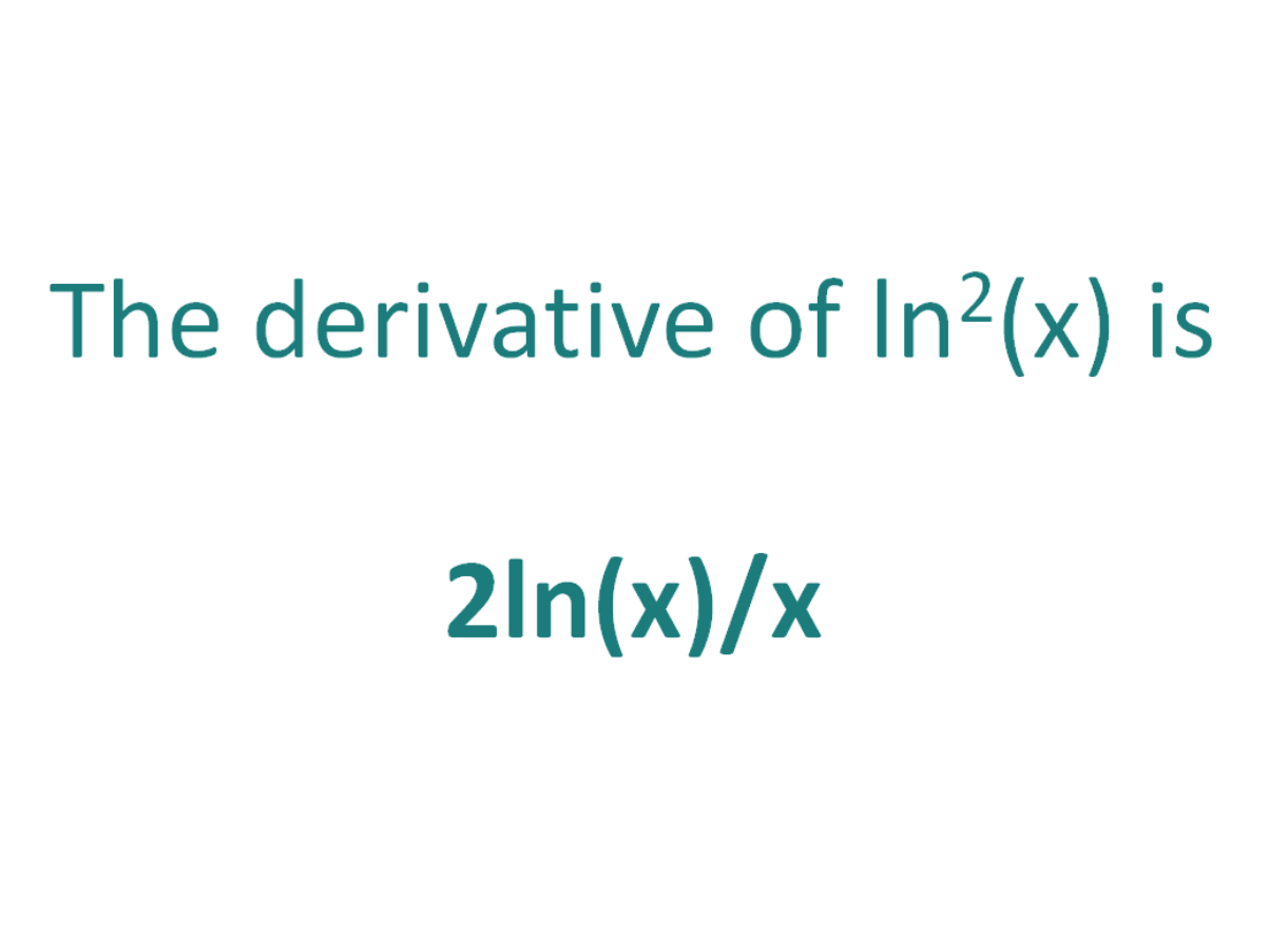 derivative ln x