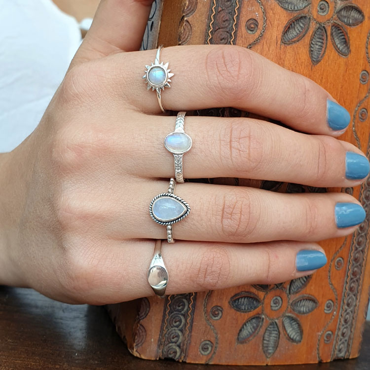 moonstone gemstone ring