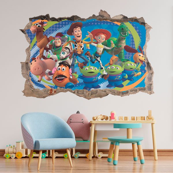 toy story stickers wall