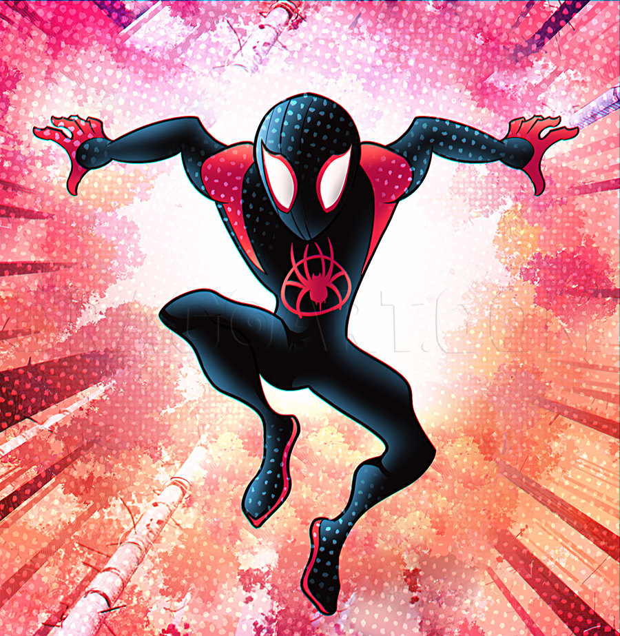 miles morales spiderman drawing