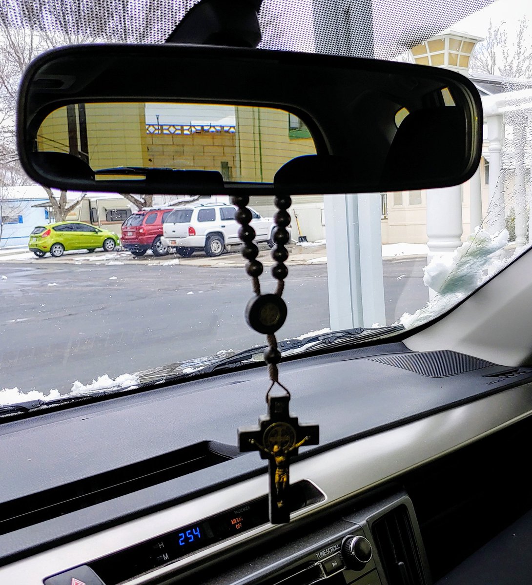 car rosary rear view mirror