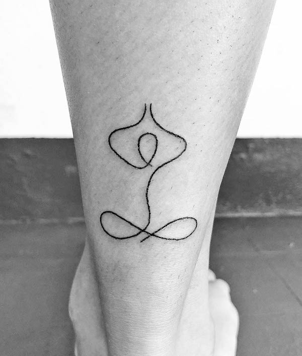 yoga tattoo minimalist