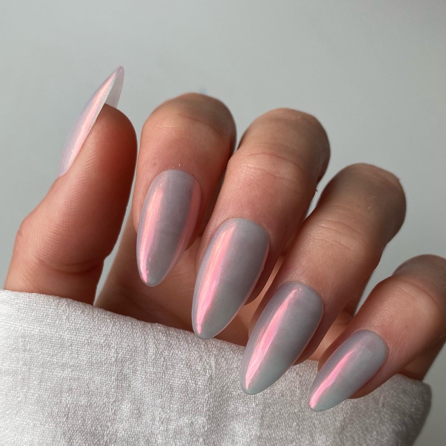 pink pearl nails