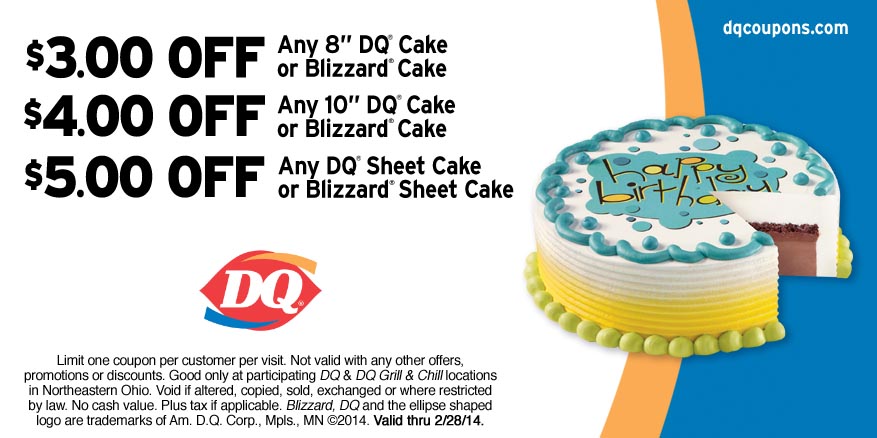 dairy queen cake coupons