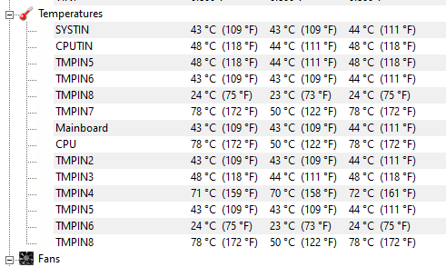 cpu temperature 60 degrees idle