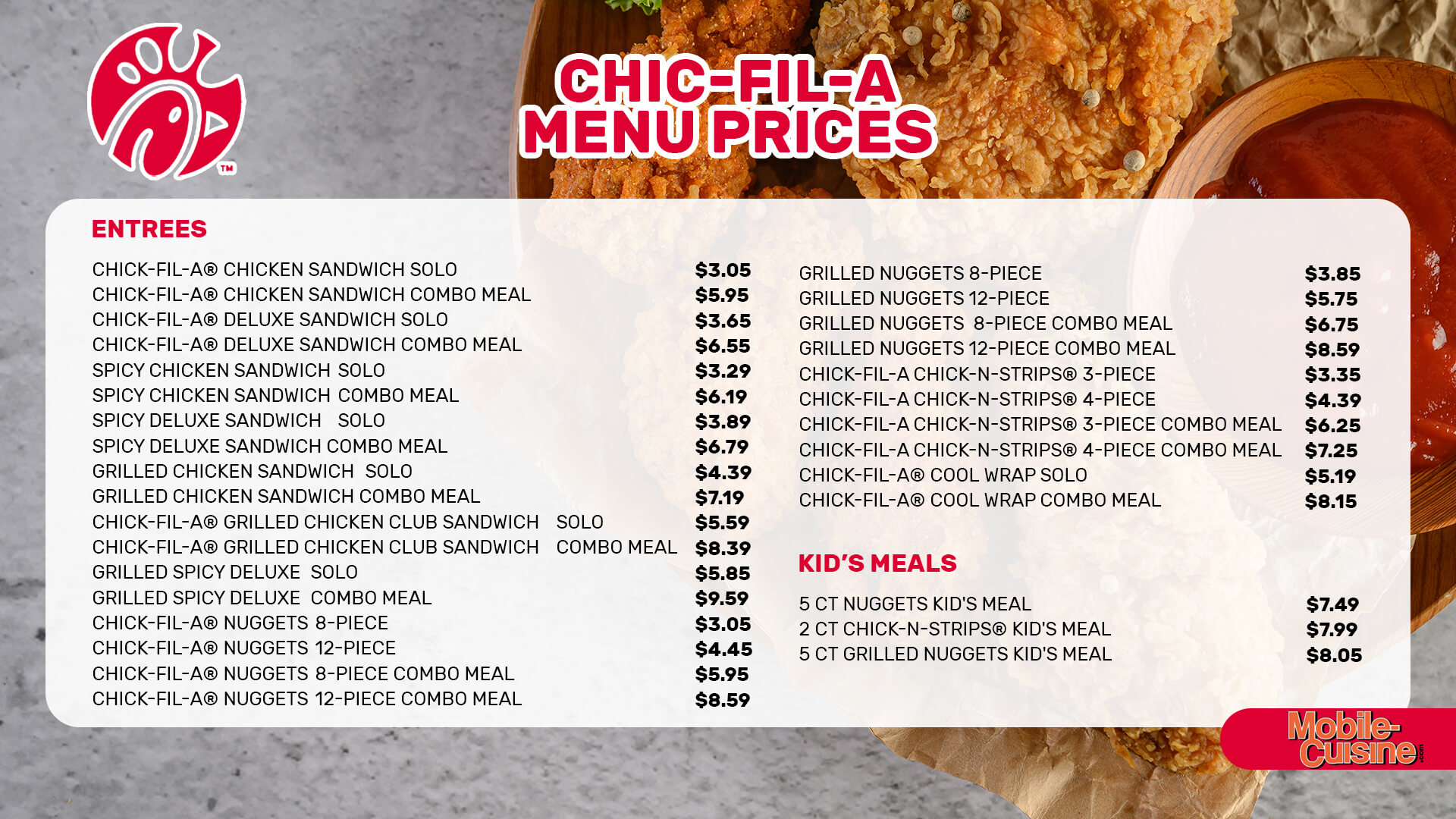 chickflia menu