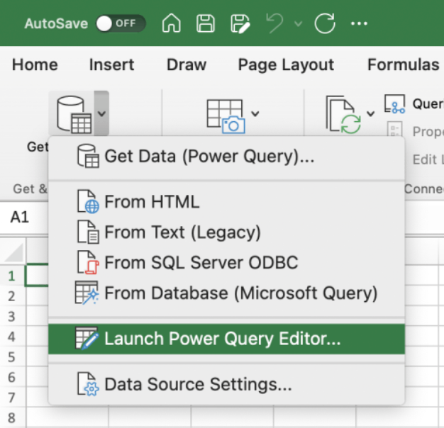 power query excel 2011 mac