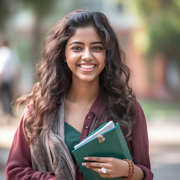 young indian college girl