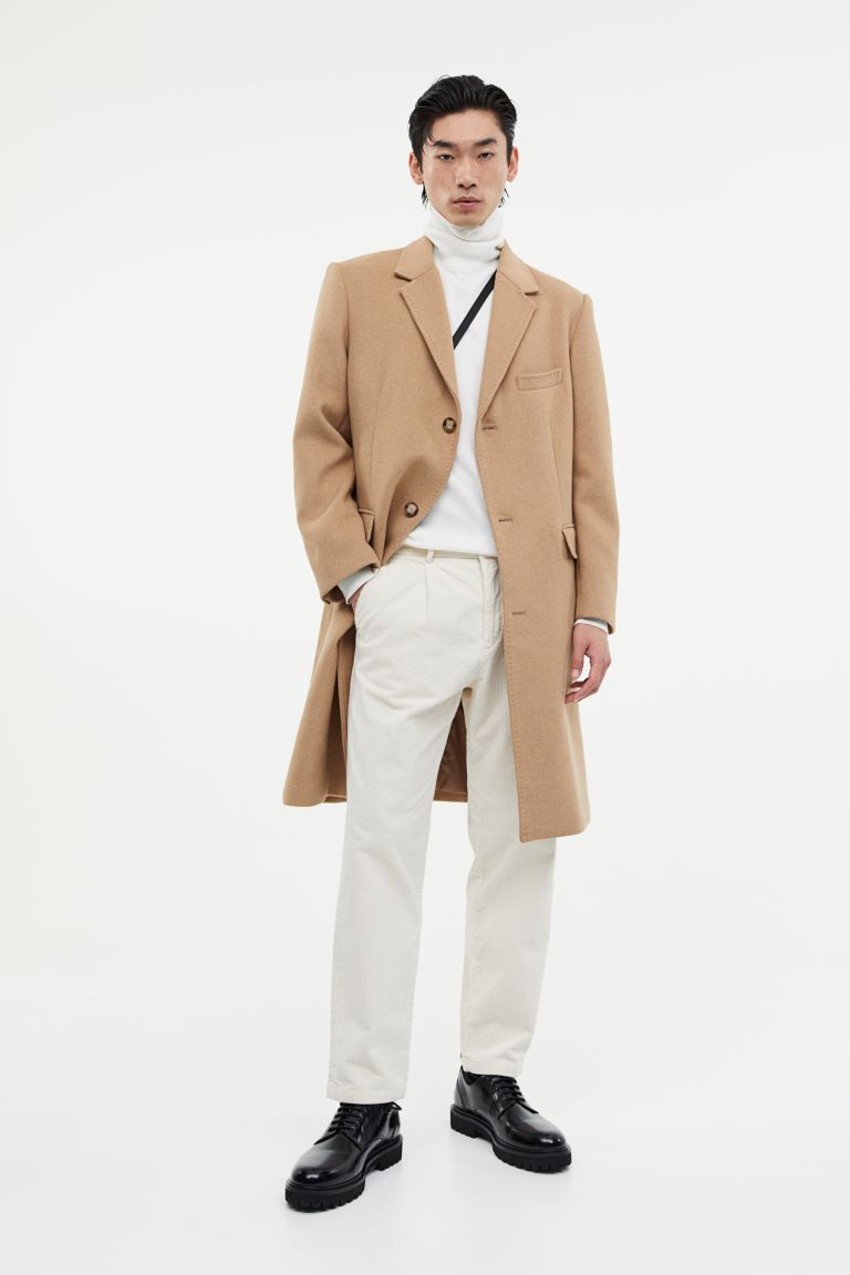 h&m long coat men