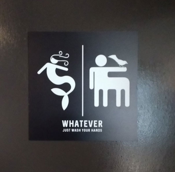 funny restroom signs