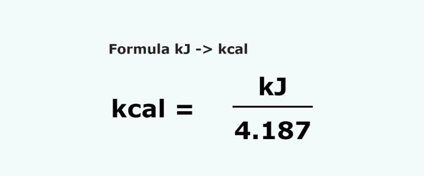 convert kcal to kjoules