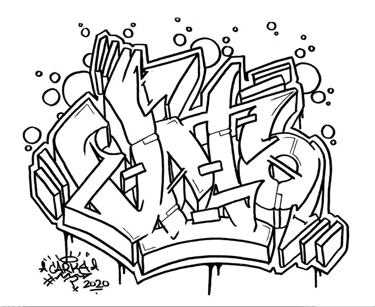 graffitis para colorear