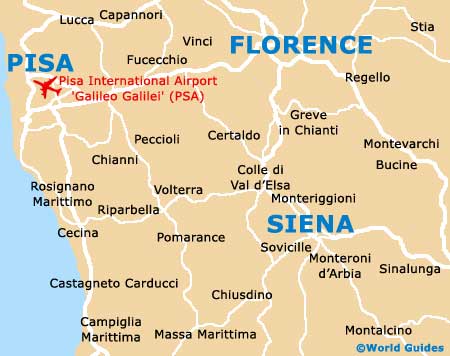 closest airport tuscany