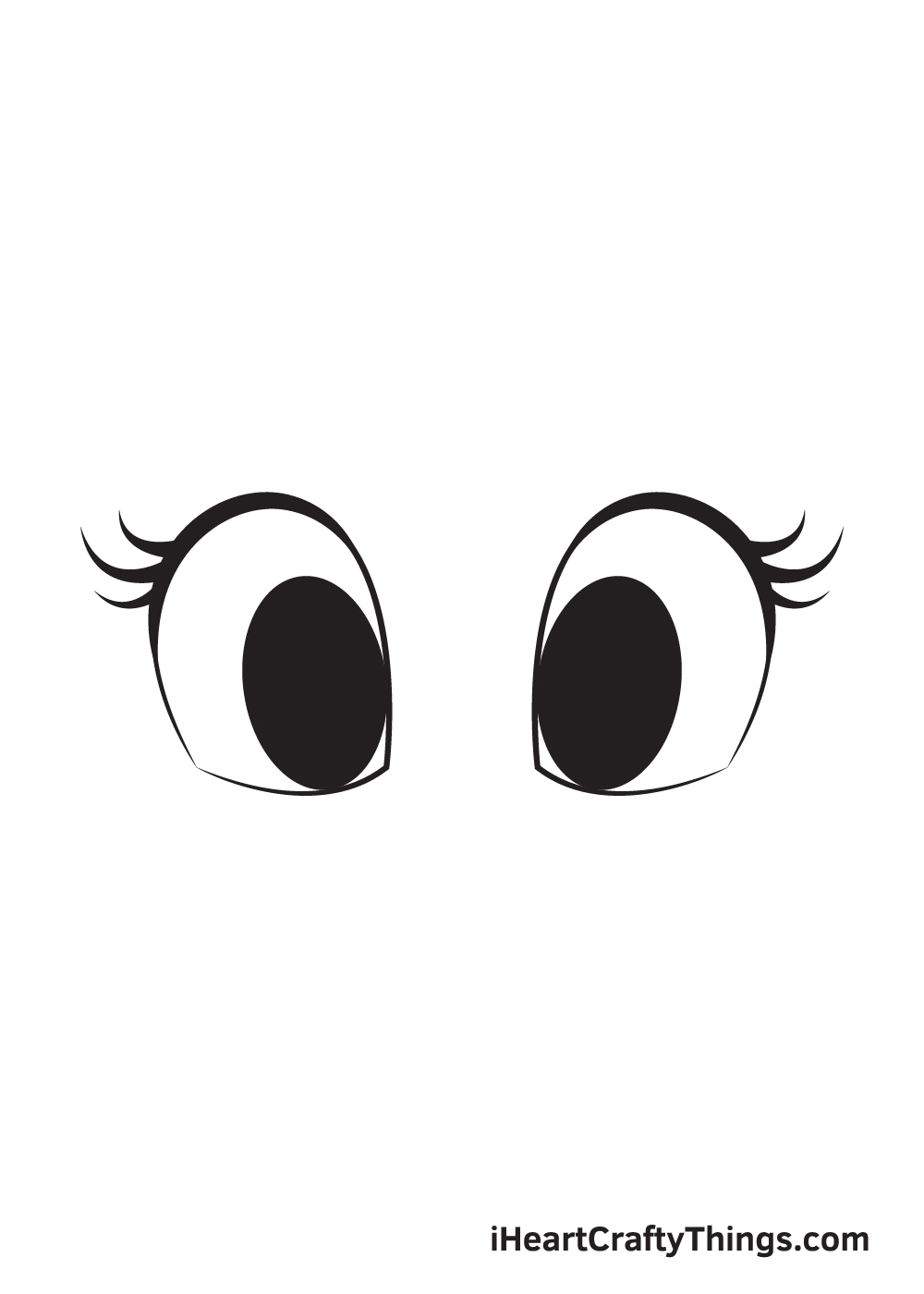 eyes drawing easy cartoon