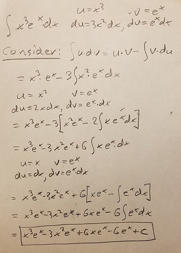 x 3e x integral