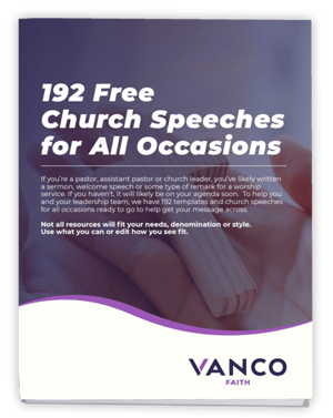 church speeches for all occasions