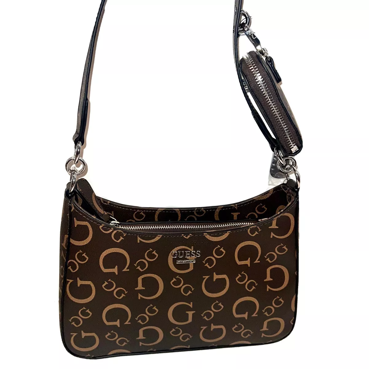 brown guess purse