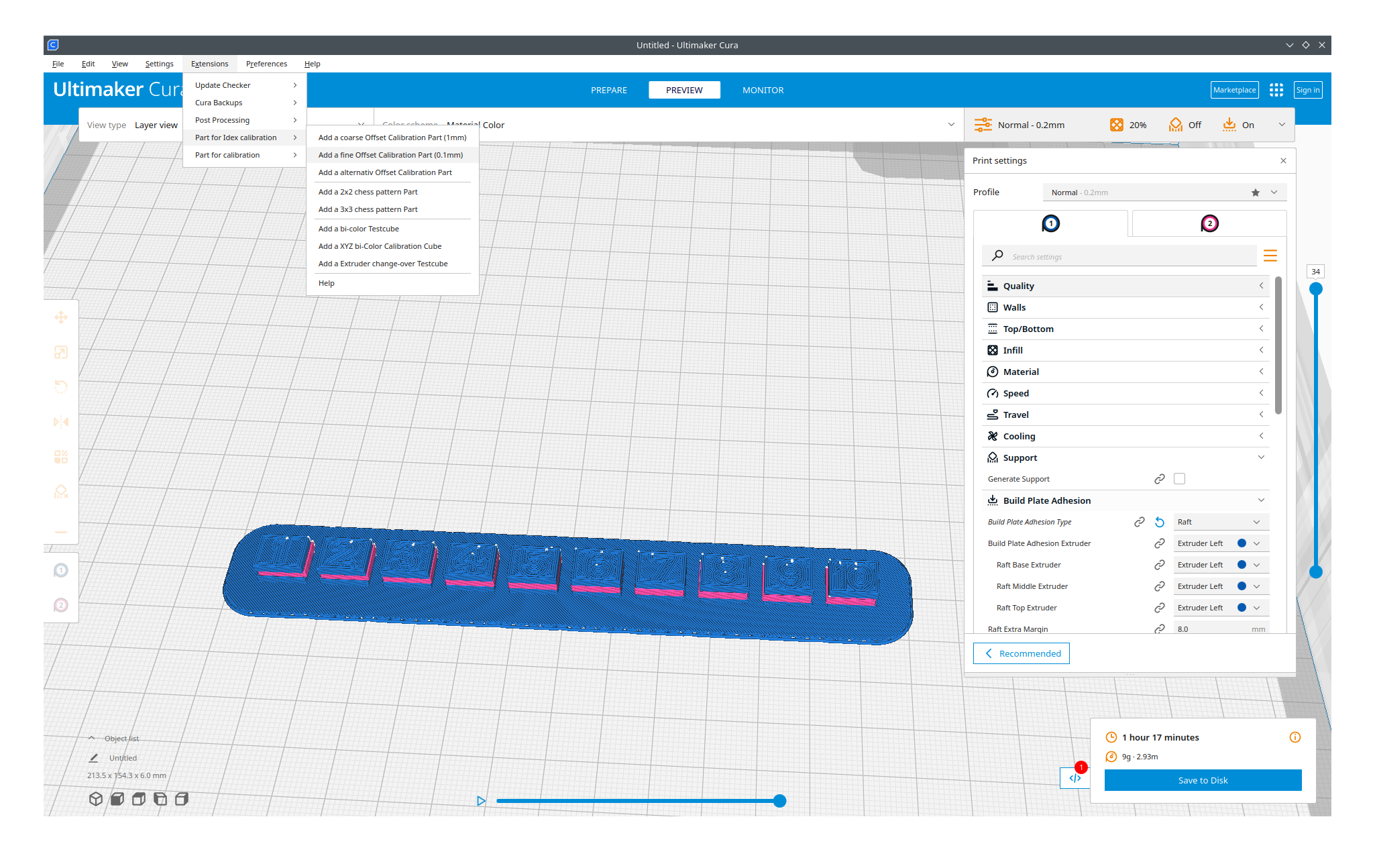 cura hotkeys