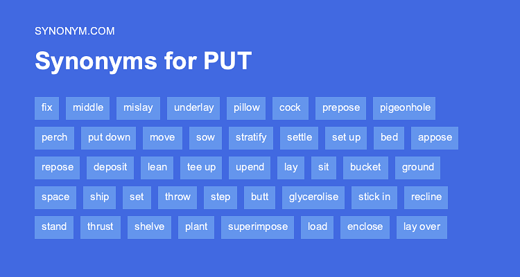 synonym for put into