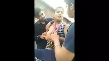 indian public boob press