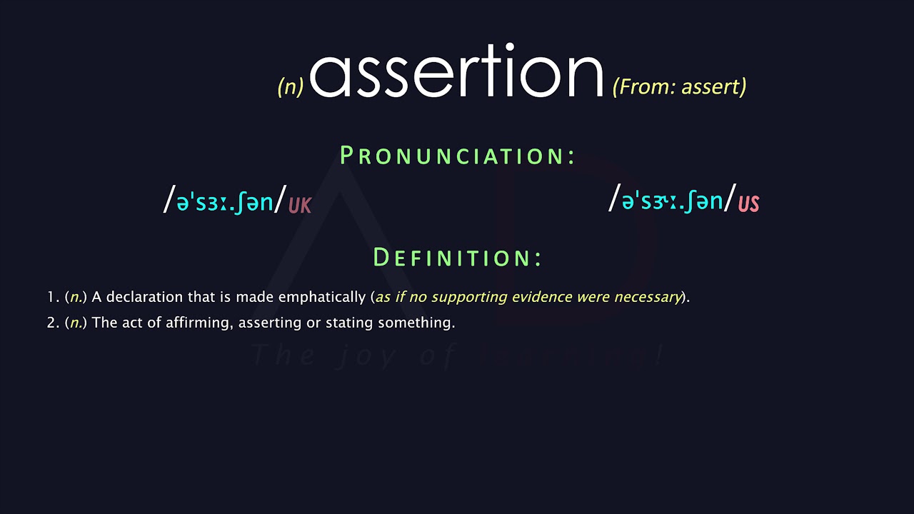 assertion meaning in punjabi