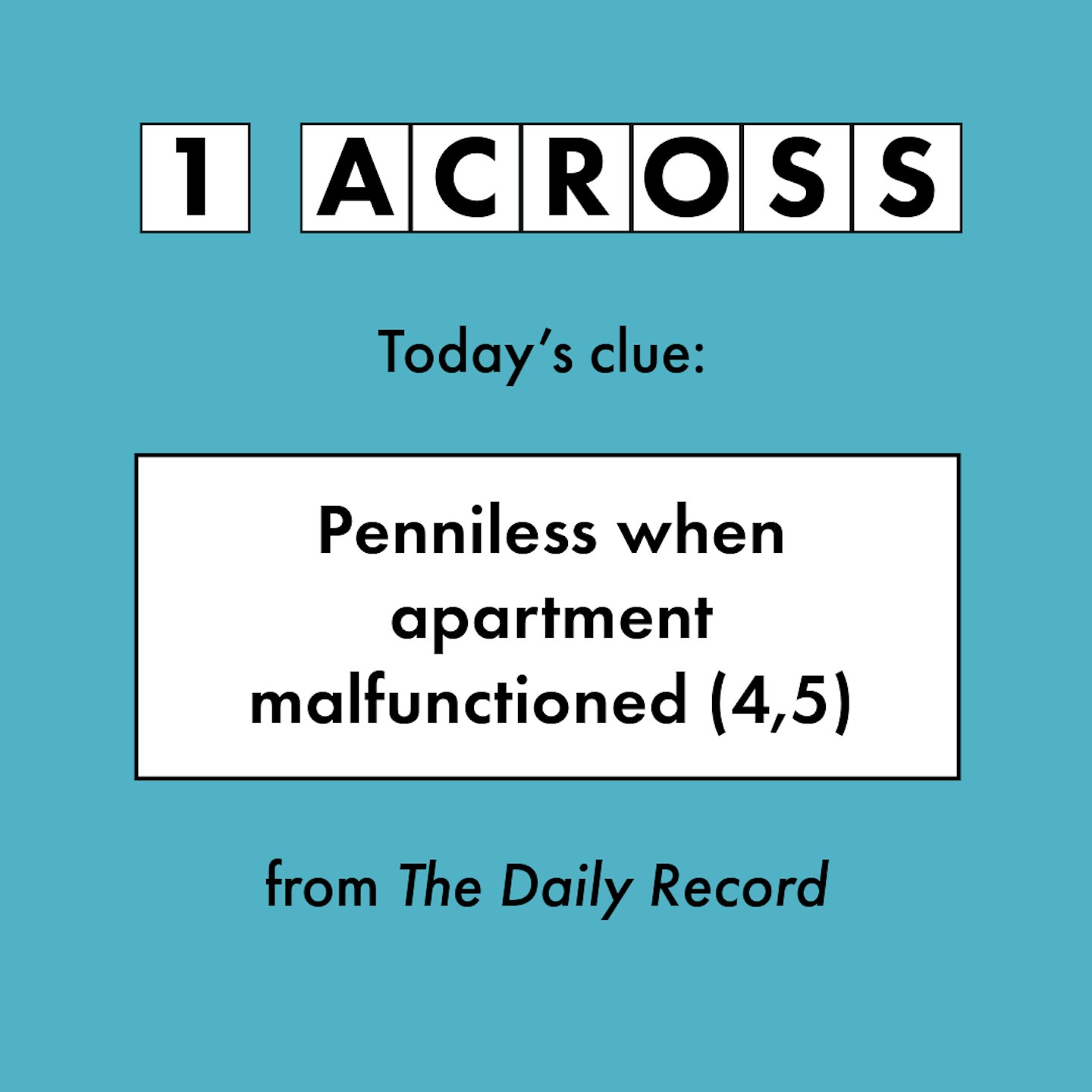 penniless crossword clue