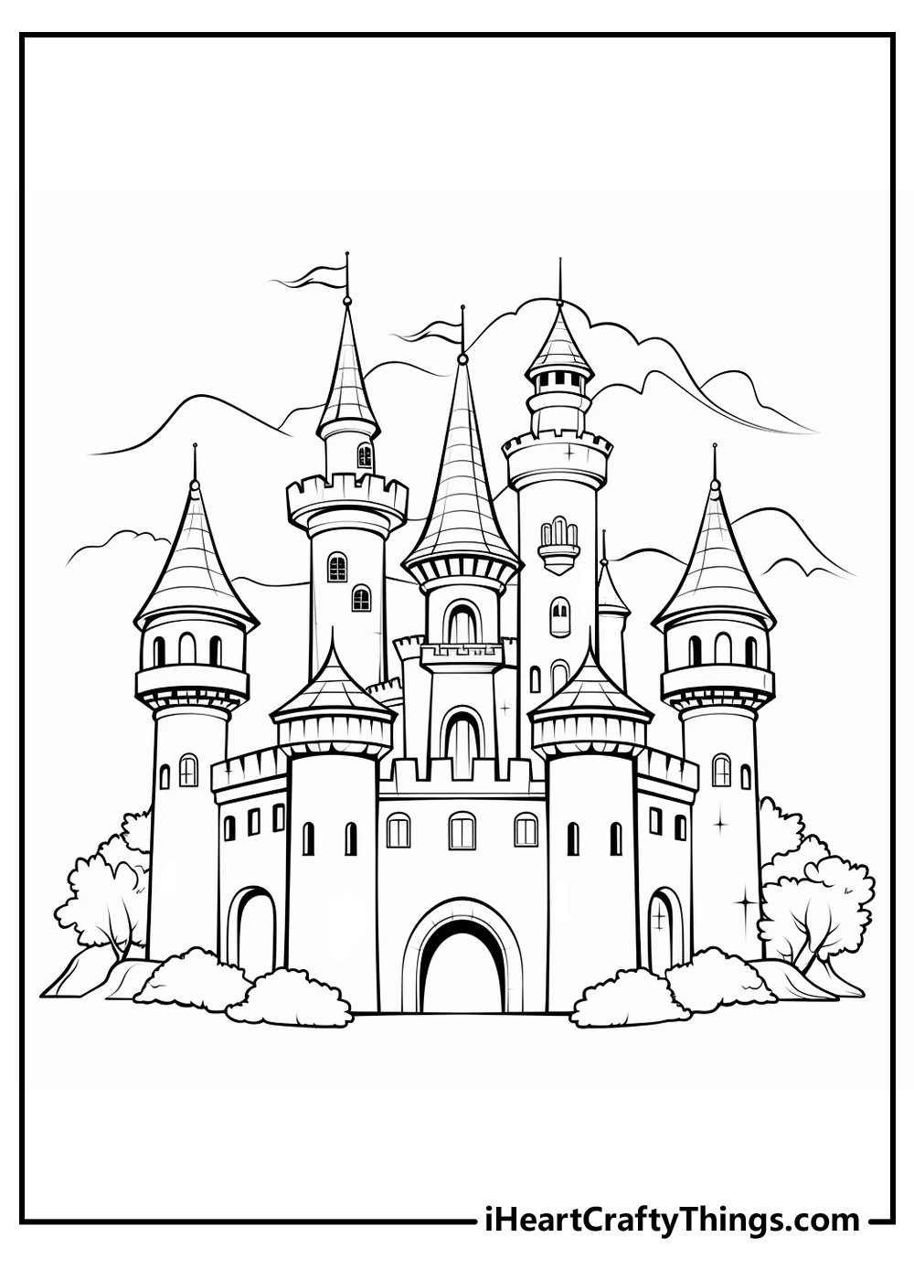 printable castle coloring pages