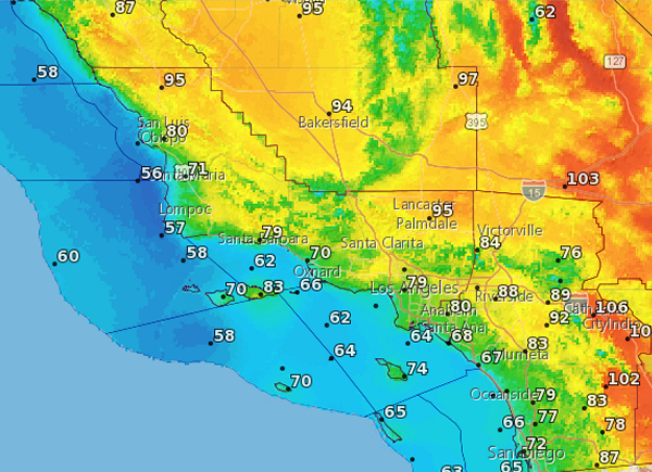 nws los angeles