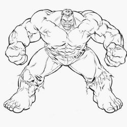 imprimir hulk para colorear