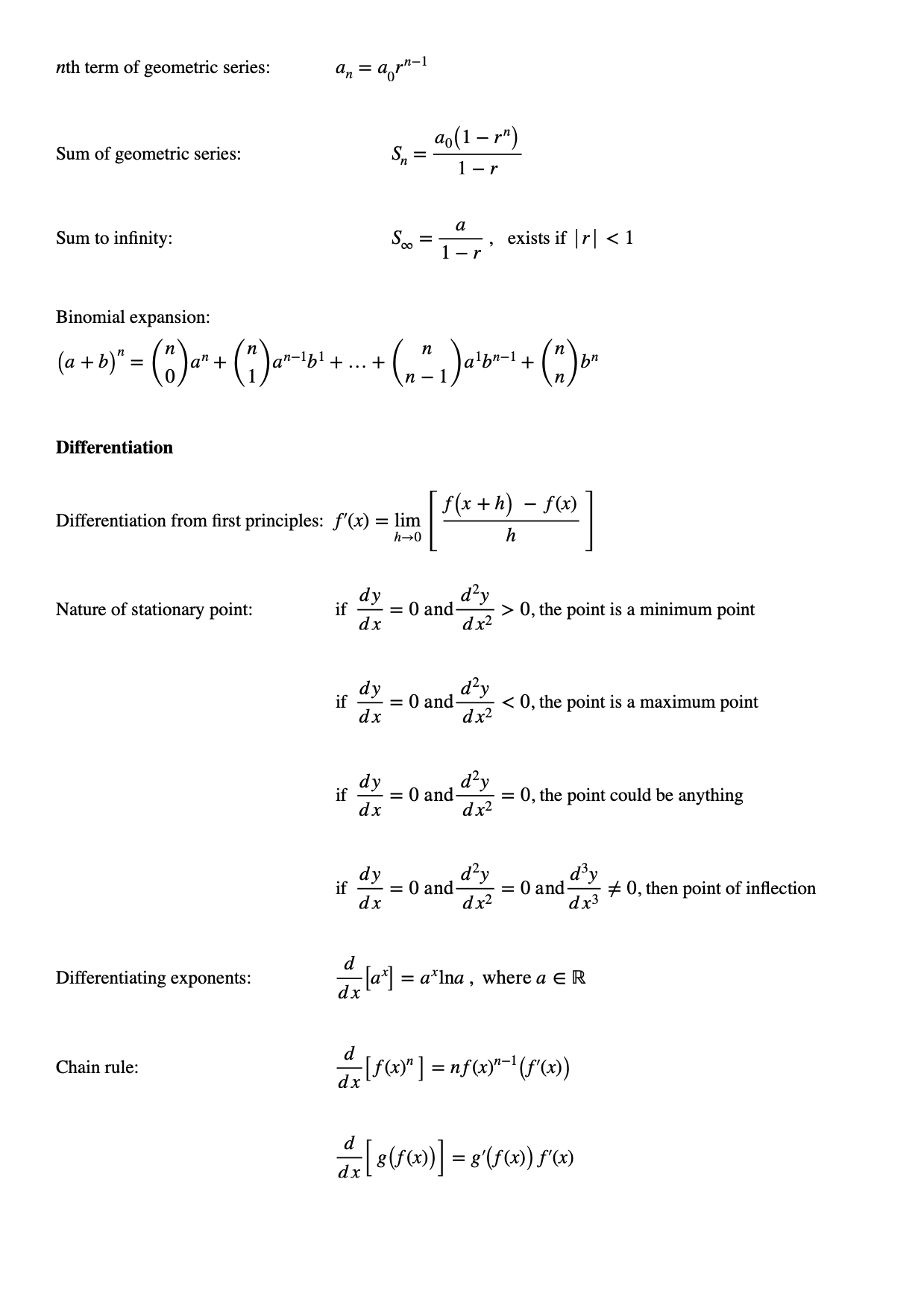 wjec a level maths formula booklet