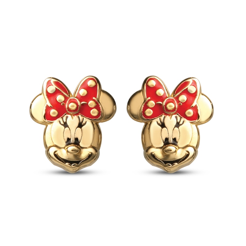 minnie mouse earrings 14k gold