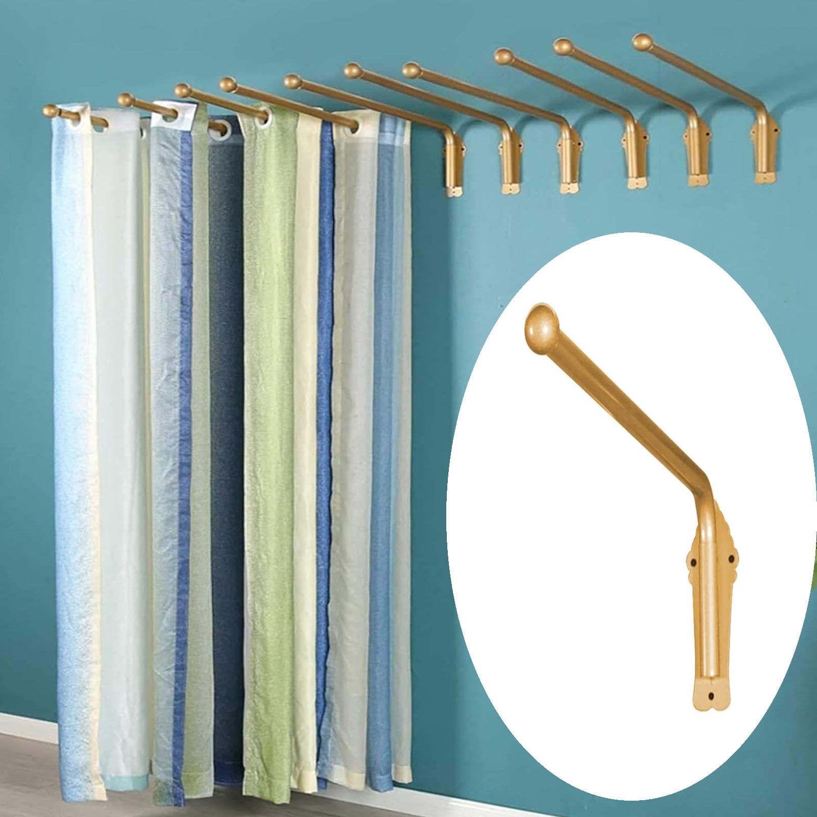 heavy duty swing arm curtain rod