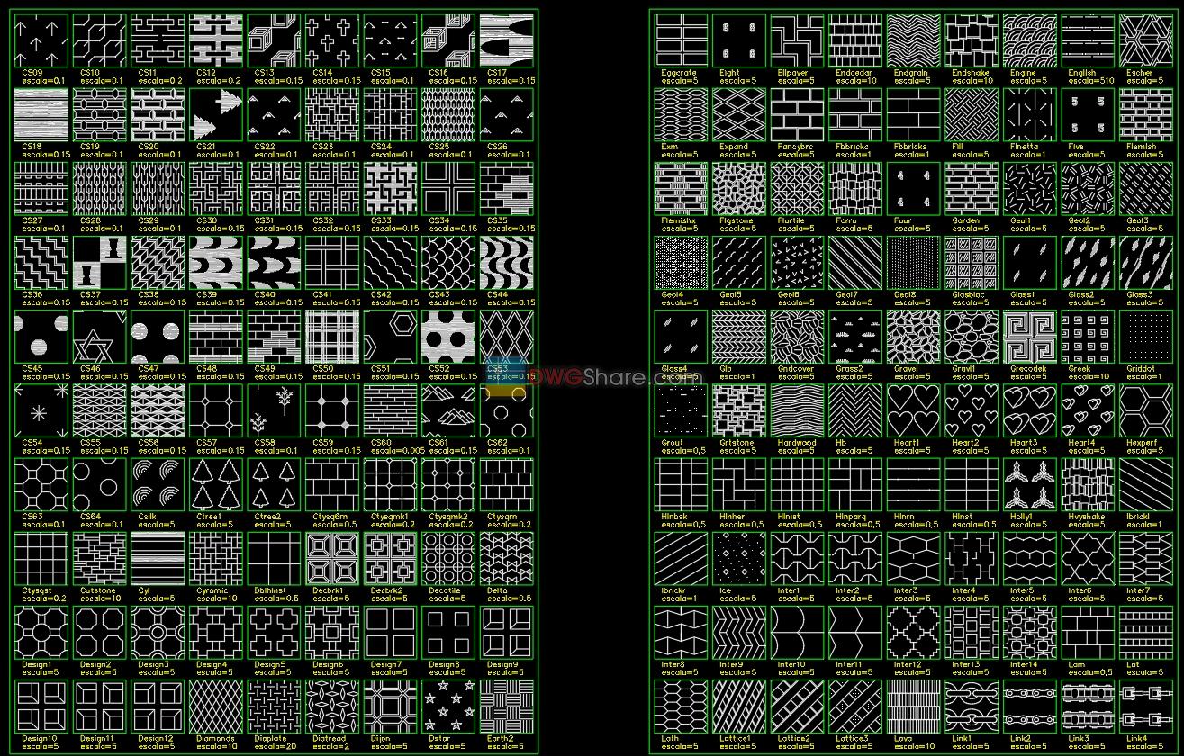 cad hatch patterns free download