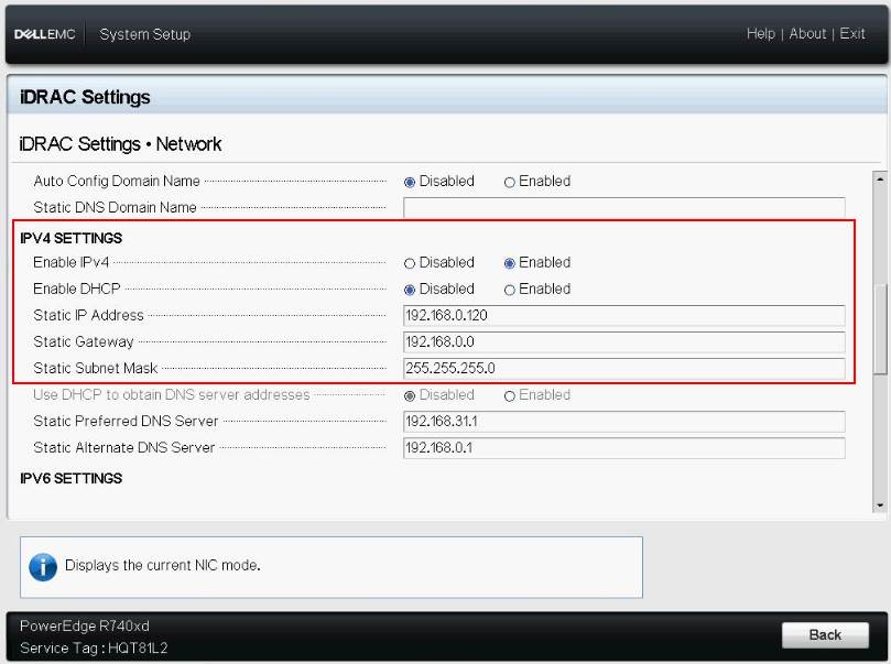 idrac default ip