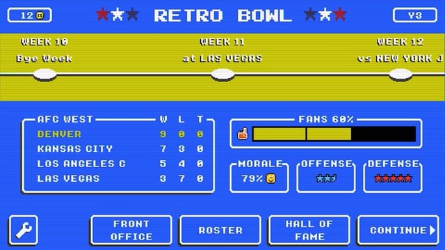 full screen retro bowl