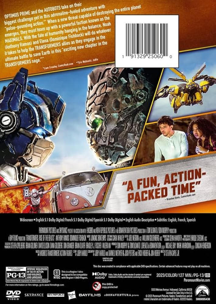 transformers rise of the beast on dvd